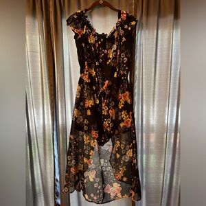 Beautiful floral print dress with built in shorts.